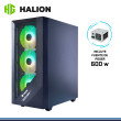 CASE HALION TORNADO 03 ARGB BLACK CON FUENTE 600W VIDRIO TEMPLADO USB 3.0/USB 2.0