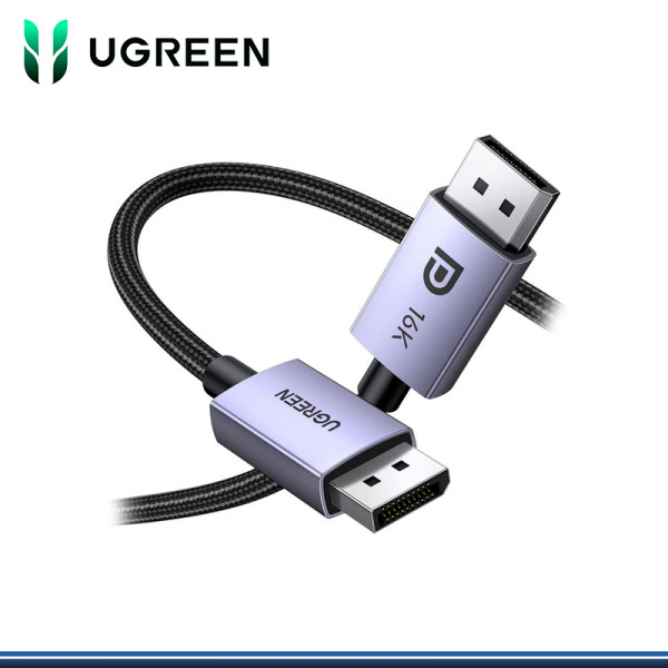 CABLE UGREEN DISPLAYPORT A DISPLAYPORT V2.1 DE 3 METROS 4K*40HZ/8K*120HZ/16K*30HZ (PN:25862)