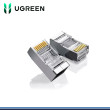 CONECTOR UGREEN RJ45 CAT6 DE METAL BLINDADO CAJA DE 100 UNIDADES (PN:50248)