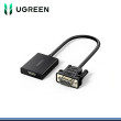 ADAPTADOR UGREEN VGA A HDMI HEMBRA FULL HD 1080 + AUDIO (PN:50945)