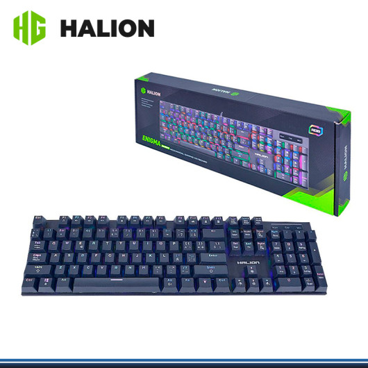 TECLADO HALION ENIGMA HA-KG912 RGB MECANICO CONECTOR USB