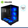 CASE HALION FISH TANK C708 SIN FUENTE VIDRIO TEMPLADO 6 COOLER ARGB USB 3.0/USB 2.0