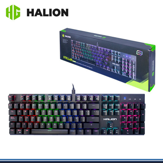 TECLADO HALION STELLAR HA-KG916 RAINBOW MECANICO CONECTOR USB