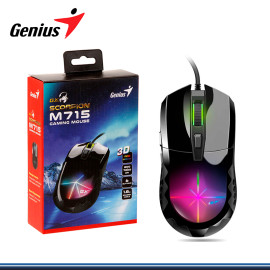 MOUSE GENIUS GX GAMING SCORPION M715 RGB BLACK DPI 7200 USB (PN:31040007400)