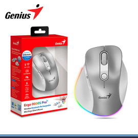 MOUSE GENIUS ERGO 9000S PRO RGB SILVER WIRELESS BLUETOOTH RECARGABLE (PN:31030039402)