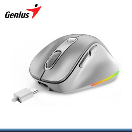 MOUSE GENIUS ERGO 9000S PRO RGB SILVER WIRELESS BLUETOOTH RECARGABLE (PN:31030039402)