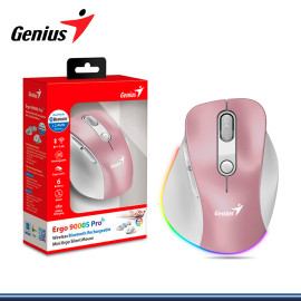 MOUSE GENIUS ERGO 9000S PRO RGB PINK WIRELESS BLUETOOTH RECARGABLE (PN:31030039403)