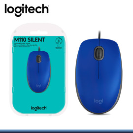 MOUSE LOGITECH M110 BLUE SILENT OPTICO USB (PN:910-006662)