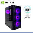 CASE HALION TORNADO 06 ARGB CON FUENTE 600W VIDRIO TEMPLADO USB 3.0/USB 2.0