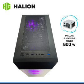 CASE HALION TORNADO 06 ARGB CON FUENTE 600W VIDRIO TEMPLADO USB 3.0/USB 2.0