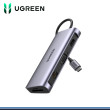 ADAPTADOR HUB UGREEN TIPO C 10 EN 1 ALUMINIO 1 PD/1 HDMI/1 VGA/3 USB 3.0/1 SD CARD/ 1TF CARD/1 RJ45/ 1 3.5MM AUDIO (PN:80133)