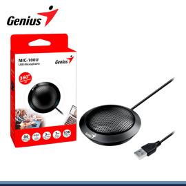 MICROFONO GENIUS MIC-100U PARA VIDEO CONFERENCIA BLACK (PN:31700001400)