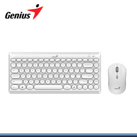 KIT GENIUS LUXEMATE Q8000 WHITE WIRELESS TECLADO + MOUSE (PN:31340013410)