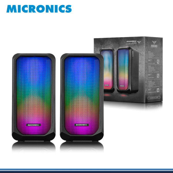 PARLANTE MICRONICS LUXOR MIC S305 RGB FLAMING SOUND 2.0