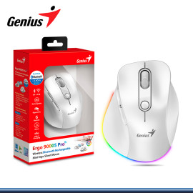 MOUSE GENIUS ERGO 9000S PRO RGB PEARL WHITE WIRELESS BLUETOOTH RECARGABLE (PN:31030039400)