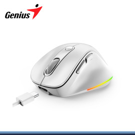 MOUSE GENIUS ERGO 9000S PRO RGB PEARL WHITE WIRELESS BLUETOOTH RECARGABLE (PN:31030039400)