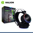 AUDIFONO HALION HA-H940 BLACK RGB CON MICROFONO CONEXIÓN USB