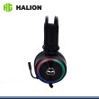 AUDIFONO HALION HA-H940 BLACK RGB CON MICROFONO CONEXIÓN USB