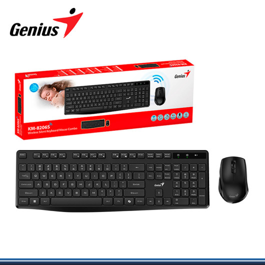 KIT GENIUS KM-8206S SILENT BLACK WIRELESS TECLADO MULTIMEDIA + MOUSE (PN:31340017401) KIT GENIUS KM-8206S SILENT BLACK WIRELESS TECLADO MULTIMEDIA + MOUSE (PN:31340017401)