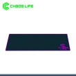 PAD MOUSE CHAOS LIFE NEGRO CON BORDES MORADO 40x90CM