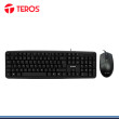 KIT TEROS TE-4062N BLACK TECLADO USB + MOUSE USB