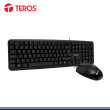 KIT TEROS TE-4062N BLACK TECLADO USB + MOUSE USB