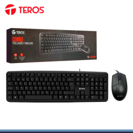 KIT TEROS TE-4062N BLACK TECLADO USB + MOUSE USB