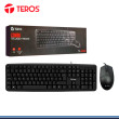 KIT TEROS TE-4062N BLACK TECLADO USB + MOUSE USB