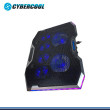 CYBERCOOL HA-K9 RGB BLACK PLATISCO METAL COOLER PARA NOTEBOOK