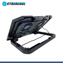 CYBERCOOL HA-K9 RGB BLACK PLATISCO METAL COOLER PARA NOTEBOOK