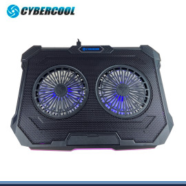 CYBERCOOL HA-F8 RGB BLACK PLASTICO METAL COOLER PARA NOTEBOOK