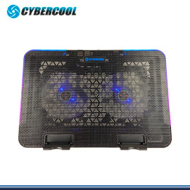 CYBERCOOL HA-K8 RGB BLACK PLASTICO METAL COOLER PARA NOTEBOOK