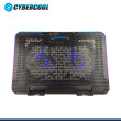 CYBERCOOL HA-K8 RGB BLACK PLASTICO METAL COOLER PARA NOTEBOOK