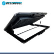 COOLER CYBERCOOL HA-9R RGB BLACK PLASTICO METAL COOLER PARA NOTEBOOK