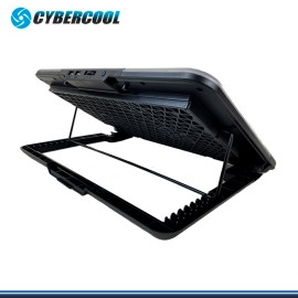 COOLER CYBERCOOL HA-9R RGB BLACK PLASTICO METAL COOLER PARA NOTEBOOK