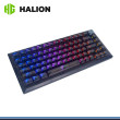 TECLADO HALION GASKET HA-K751 RGB TRANSPARENTE MECANICO CONECTOR USB-C