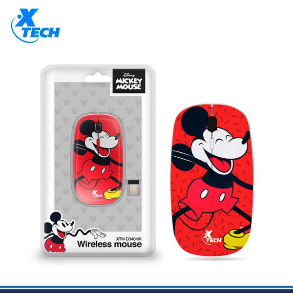 MOUSE XTECH EDICION MICKEY MOUSE ROJO CONEXION WIRELESS (PN:XTM-D340MK)