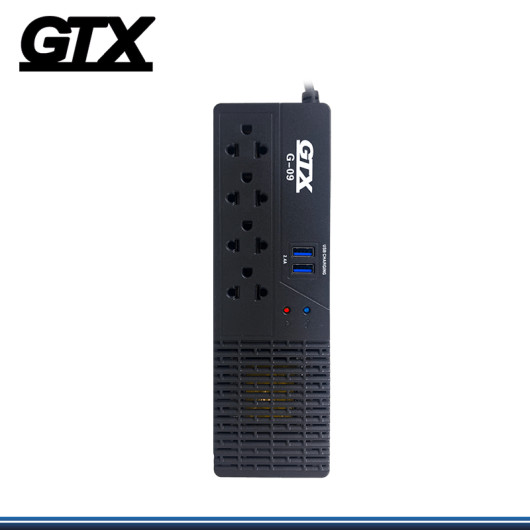 ESTABILIZADOR GTX G-09 1000VA/500W DE 4 TOMAS + 2 PUERTOS USB