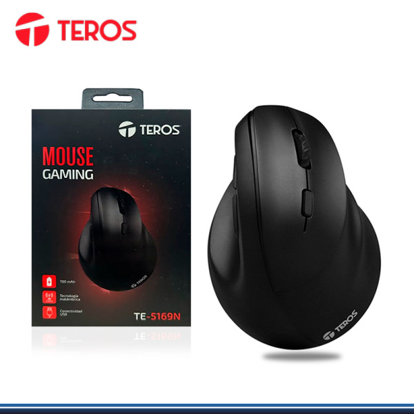 MOUSE TEROS TE-5169N BLACK 2,400 DPI CONEXION WIRELESS BLUETOOTH