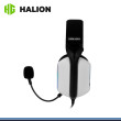 AUDIFONO HALION HA-554 ICARUS RGB WHITE BLACK CON MICROFONO CONEXIÓN USB