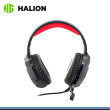 AUDIFONO HALION HA-867 MERCURY BLACK RED CON MICROFONO CONEXIÓN 3.5"/USB