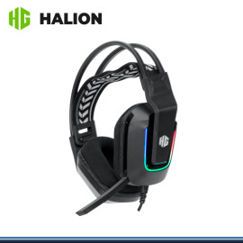 AUDIFONO HALION HA-553 HADES RGB BLACK CON MICROFONO CONEXIÓN USB