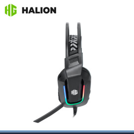 AUDIFONO HALION HA-553 HADES RGB BLACK CON MICROFONO CONEXIÓN USB