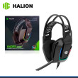 AUDIFONO HALION HA-553 HADES RGB BLACK CON MICROFONO CONEXIÓN USB