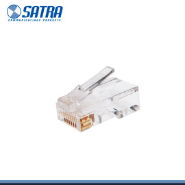 CONECTORES SATRA PLUG RJ45 CAT6 POR CAJA DE 100 Unid