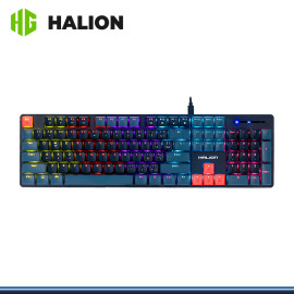 TECLADO HALION DROGO GR HA-K947G RAINBOW MECANICO SWITCH RED CONEXION USB