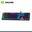 TECLADO HALION DROGO GR HA-K947G RAINBOW MECANICO SWITCH RED CONEXION USB