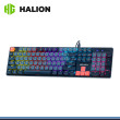 TECLADO HALION DROGO BK HA-K947G RAINBOW MECANICO SWITCH RED CONEXION USB