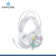AUDIFONO ENKORE ACTIVE 5.1 EKHG1004U-W WHITE RAINBOW LED CON MICROFONO CONEXIÓN USB