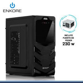 CASE ENKORE MISTIQUE ENK C2001 BLACK CON FUENTE 230W USB 2.0